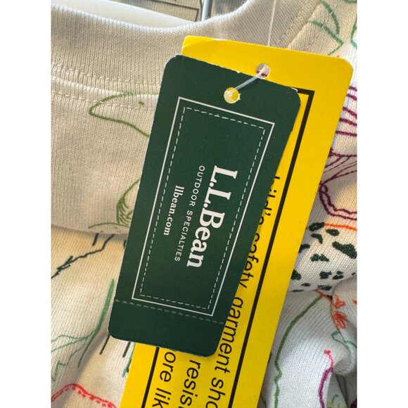 LL Bean Fitted PJ Set Size 5-6 Kids Silver Birch Organic Cotton NWT - Picture 5 of 7
